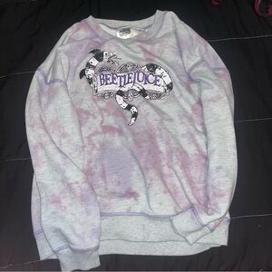 Beetlejuice Tie-Dye graphic Sweatshirt size small